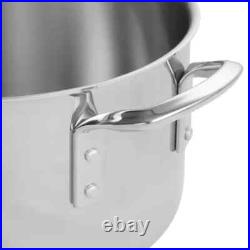 Stock Pot with Cover Tri-Ply Stainless Steel Superior Heating Dripless 16 Quart