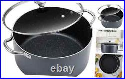Stock Pot with Lid, 10 Qt Large Non Stick Cooking Pot, Induction Soup Pot for