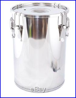 Stock pot 24L fermenter stainless steel bucket barrel for BEER wine brew lid