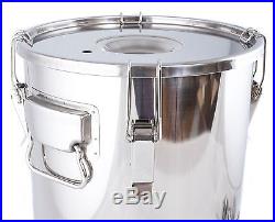 Stock pot 24L fermenter stainless steel bucket barrel for BEER wine brew lid