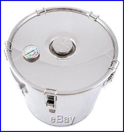 Stock pot 30L fermenter stainless steel bucket barrel for BEER wine brew lid