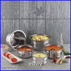 Stock pot stainless steel with lid cooking pots pateela pan 5 pieces