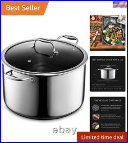 Stockpot 12 Quart Nonstick with Glass Lid Induction Oven Safe Dishwasher