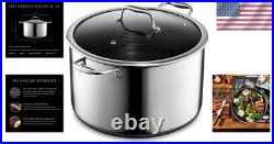 Stockpot 12 Quart Nonstick with Glass Lid Induction Oven Safe Dishwasher