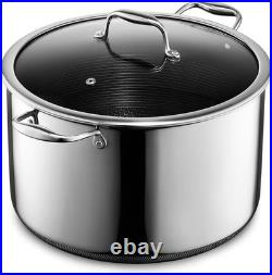 Stockpot 12 Quart Nonstick with Glass Lid Induction Oven Safe Dishwasher