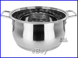 Stockpot 16 Qt Stainless Steel Commercial Tri-Ply Capsule Bottom Pot Dutch Oven