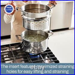 Stockpot 16 Quart Induction Multipot with Insert & Lid All Clad Simply Strain