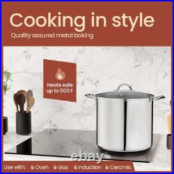 Stockpot 24 Quart Stainless Steel Tempered Glass Lid 500 F BKSSQ24 Durable Base Stockpot 24 Quart Stainless Steel Tempered Glass Lid 500 F BKSSQ24 Durable Base