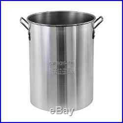 Stockpot With Strainer Stainless Steel Steam Boil Pot Fryer Lobster Crab 30 Qt
