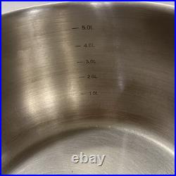Swiss Kuhn Rikon Switzerland 18/10 Stainless Steel 6qt Pot No Lid Excellent
