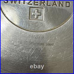 Swiss Kuhn Rikon Switzerland 18/10 Stainless Steel 6qt Pot No Lid Excellent