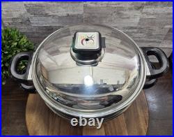 T304 Surgical Stainless-Steel 4-Square Pot, Steam Control Lid & Poaching Inserts