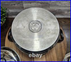 T304 Surgical Stainless-Steel 4-Square Pot, Steam Control Lid & Poaching Inserts