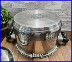 T304 Surgical Stainless-Steel 4-Square Pot, Steam Control Lid & Poaching Inserts