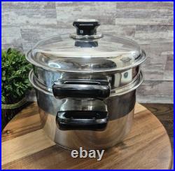 T304 Surgical Stainless-Steel 4-Square Pot, Steam Control Lid & Poaching Inserts