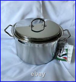TEKNIKA by SILGA Milano 10.6 qt STOCK POT with LID 28cm MADE IN ITALY #12028 NWT