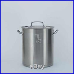 Tall Boy Home Brewing Kettle Stainless Steel Stock Pot 10 Gallon Capacity 40