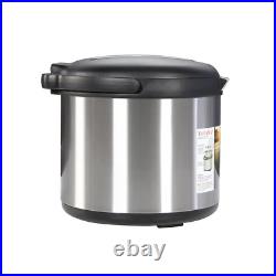 Tayama 7 Qt. Stainless Steel Energy-Saving Thermal Cooker Stock Pot in Black