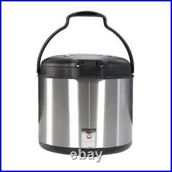 Tayama 7 Qt. Stainless Steel Energy-Saving Thermal Cooker Stock Pot in Black