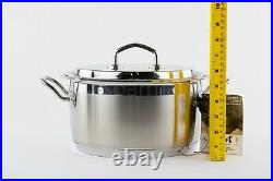 Teknika by Silga Casserole Stock Pot 18/10 Stainless Steel 24 Cm Made In Italy
