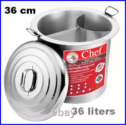 Thai Noodle Soup Stockpot Pot Stainless Steel Zebra Chef? Brand Size 36, 40, 45