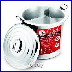 Thai Noodle Soup Stockpot Stainless Steel Pot Zebra Chef Thailand 36cm
