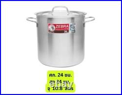 Thai Zebra Brand Friendly Infinity Stainless Steel Stew Stockpot Size 22 24 cm