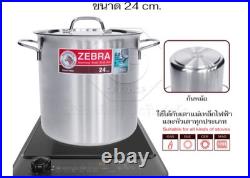 Thai Zebra Brand Friendly Infinity Stainless Steel Stew Stockpot Size 22 24 cm Thai Zebra Brand Friendly Infinity Stainless Steel Stew Stockpot Size 22 24 cm