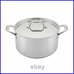 Thermal Pro Stainless Steel Stock Pot/Stockpot with Lid, Silver 8 Quart