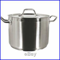 Thunder Group 32 Qt 18/8 Stainless Stock Pot With Lid SLSPS032 STOCK POT NEW