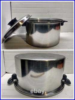 Townecraft Chef's Ware 8 Qt Dutch Oven T-304S Surgical Stainless Stockpot Lid