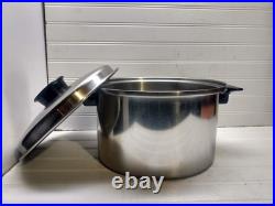 Townecraft Chef's Ware 8 Qt Dutch Oven T-304S Surgical Stainless Stockpot Lid