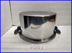 Townecraft Chef's Ware 8 Qt Dutch Oven T-304S Surgical Stainless Stockpot Lid
