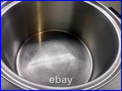 Townecraft Chef's Ware 8 Qt Dutch Oven T-304S Surgical Stainless Stockpot Lid
