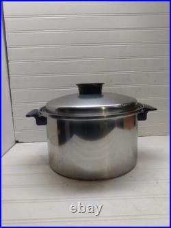 Townecraft Chef's Ware 8 Qt Dutch Oven T-304S Surgical Stainless Stockpot Lid