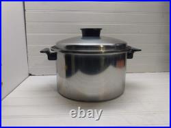 Townecraft Chef's Ware 8 Qt Dutch Oven T-304S Surgical Stainless Stockpot Lid