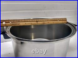 Townecraft Chef's Ware 8 Qt Dutch Oven T-304S Surgical Stainless Stockpot Lid