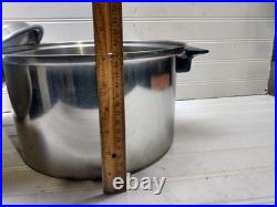 Townecraft Chef's Ware 8 Qt Dutch Oven T-304S Surgical Stainless Stockpot Lid