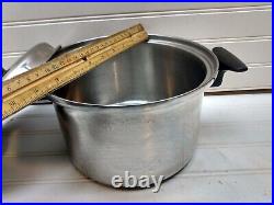 Townecraft Chef's Ware Multi-Core 4 Qt T-304 Surgical Steel Stockpot Fry Pan Lid