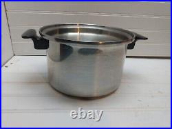Townecraft Chef's Ware Multi-Core 4 Qt T-304 Surgical Steel Stockpot Fry Pan Lid