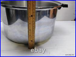 Townecraft Chef's Ware Stockpot 12 Qt T-304 Surgical Stainless Dutch Oven & Lid