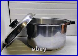 Townecraft Chef's Ware Stockpot 12 Qt T-304 Surgical Stainless Dutch Oven & Lid