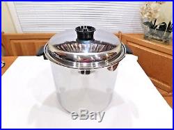 Townecraft Chefs Ware 20 Qt Stock Pot & LID 1100 Series T304 Stainless Waterless