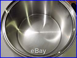 Townecraft Chefs Ware 8 Qt Stock Pot Steamer Dome LID T304 Multicore Stainless