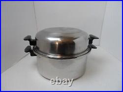 Townecraft Chefs Ware Multi-Ply 6 Qt. Pot Pan Stockpot With Dome Lid T304 USA