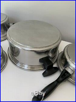 Townecraft Chefs Ware T304 Stainless Cookware 9 pc set Stockpot Lids