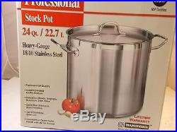 Tramontina 24 Quart Pro Covered Stock Pot With Stainless Steel Lid 18/10