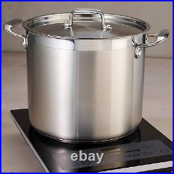 Tramontina Covered Stock Pot Gourmet Stainless Steel 12-Quart, 80120/000DS