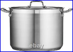 Tramontina Covered Stock Pot Gourmet Stainless Steel 16 Quart