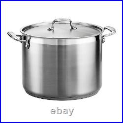 Tramontina Covered Stock Pot Gourmet Stainless Steel 16-Quart, 80120/001DS